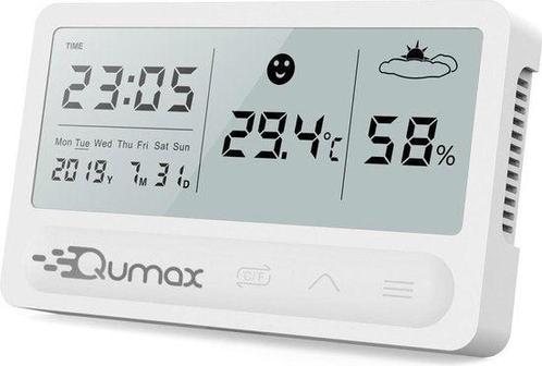 Tweedekans | Qumax Digitale Hygrometer - Thermometer voor, Huis en Inrichting, Woonaccessoires | Klokken, Ophalen of Verzenden