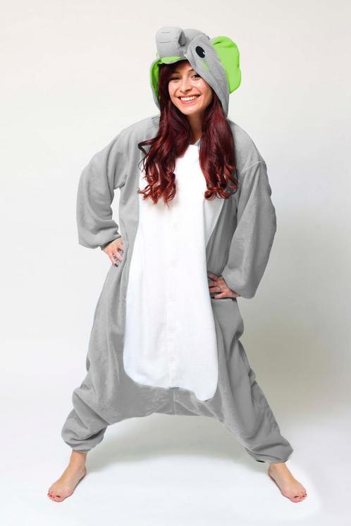 Onesie Grijze Olifant Pak L-XL Olifantenpak Kostuum Grijs Ju, Kleding | Heren, Carnavalskleding en Feestkleding, Nieuw, Ophalen of Verzenden