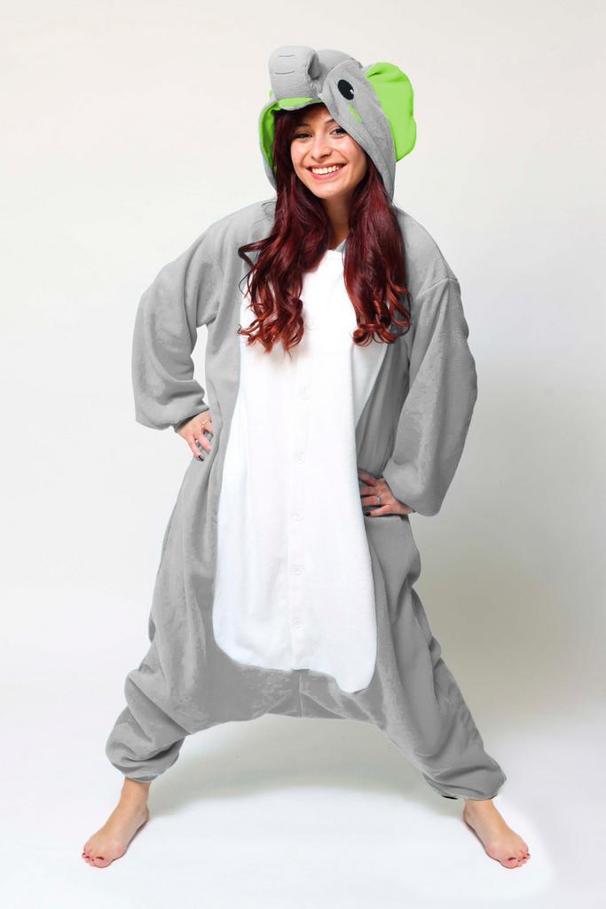 Onesie Grijze Olifant Pak L-XL Olifantenpak Kostuum Grijs Ju, Kleding | Heren, Carnavalskleding en Feestkleding, Nieuw, Ophalen of Verzenden