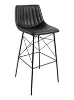 Brewster -  Barkruk - Kunstleder Zwart - zithoogte 75cm, Vergader- of Presentatieruimte, Ophalen of Verzenden, Nieuw zonder verpakking
