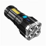 Multifunctionele LED-zaklamp - 4x LEDs - USB Oplaadbaar -, Huis en Inrichting, Nieuw