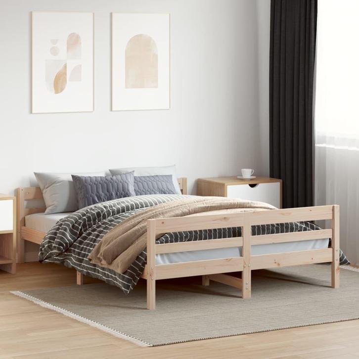 Bedframe 120x200 | Retour Deal | Rustiek Landelijk, Huis en Inrichting, Slaapkamer | Bedden, Nieuw, Hout, Verzenden