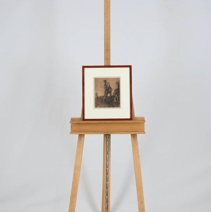 Willem Hendrik van der Nat (1864–1929) - Herder met hond en, Antiek en Kunst, Kunst | Schilderijen | Klassiek