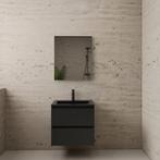 ACTIE BWS Badmeubel | Paris | Mat Zwart 60 cm | Mat Zwart, Doe-het-zelf en Bouw, Sanitair, Ophalen of Verzenden, Nieuw, Bad