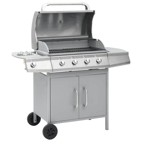 vidaXL Gasbarbecue 4+1 kookzone roestvrij staal, Elektronische apparatuur, Overige elektronische apparatuur, Nieuw, Verzenden