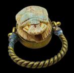 Post-middeleeuws Egyptische scarabee draairing - 3.5 cm, Antiquités & Art