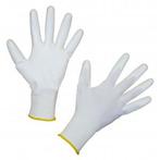 Pu-handschoen gnitter maat 7 fijngebreid van polyester, wit
