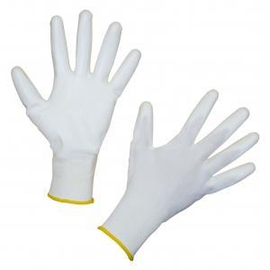 Pu-handschoen gnitter maat 7 fijngebreid van polyester, wit, Jardin & Terrasse, Vêtements de travail