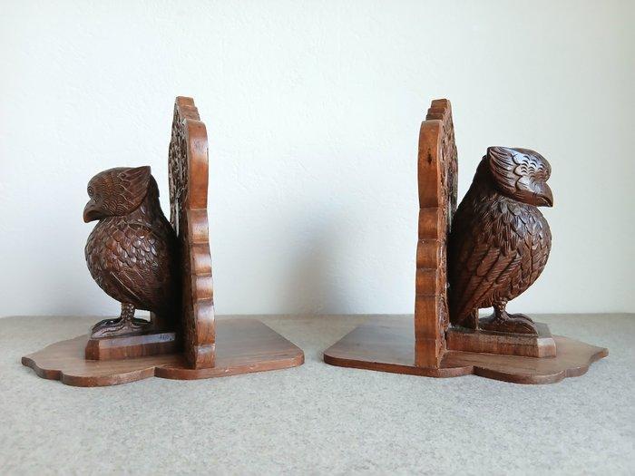 Serre-livres (2) - Bois dur - met uilen, Bali - Indonésie, Antiek en Kunst, Kunst | Niet-Westerse kunst