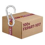 100x FORTEX Karabijnhaak 5x50mm WLL 50 kg verzinkt DIN 5299, Muziek en Instrumenten, Nieuw, Verzenden