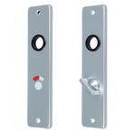 Ami Kortschild WC63/8 aluminium F1, Klink of Kruk