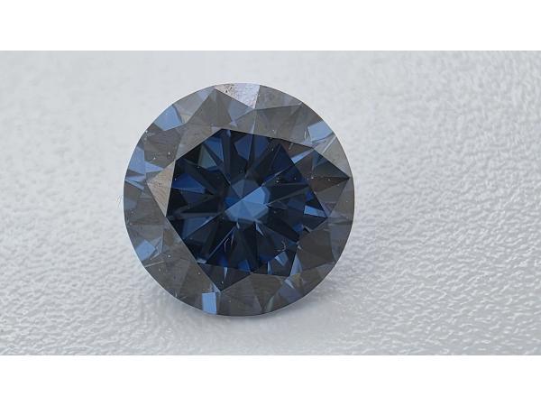 Veiling - Moissanite briljant 1 crt  Royal Blue ( GRA Gecert, Handtassen en Accessoires, Edelstenen