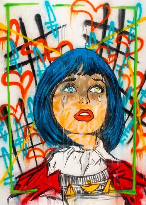 RAM - Vs Roy - Life choices can be hard .. choose Love. -, Antiek en Kunst, Kunst | Schilderijen | Modern