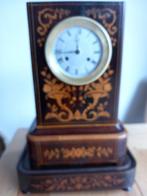 Klok Empirestijl Brons, Emaille, Glas, Hout - 1800-1850