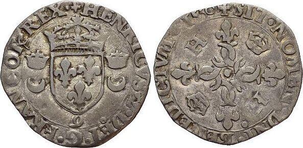 1/12 Ecu 1550 Frankreich Heinrich Ii 1547-1559, Postzegels en Munten, Munten | Europa | Niet-Euromunten, België, Verzenden