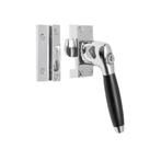 Raamsluiting nikkel met slot Klassiek rechts, Doe-het-zelf en Bouw, Ophalen of Verzenden, Nieuw, Koper of Messing, Schuif of Grendel