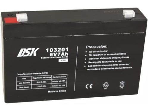 Veiling - DSK 103201 - oplaadbare AGM-loodbatterij 6 V met 7, Auto-onderdelen, Accu's en Toebehoren, Gebruikt