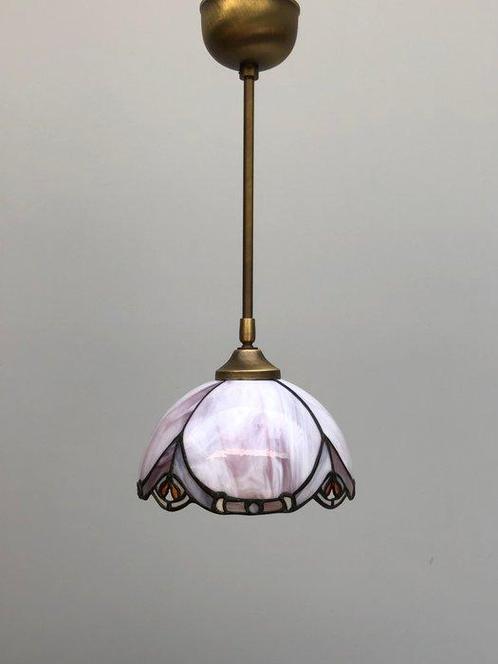 Plafondlamp - Glas-in-lood, Antiek en Kunst, Curiosa en Brocante