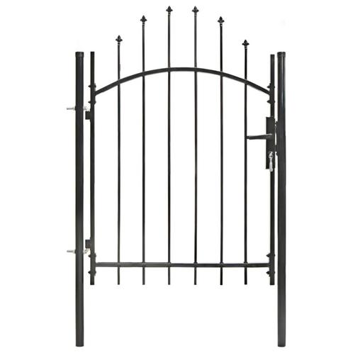 vidaXL Poort 1x1,5 m staal zwart, Jardin & Terrasse, Portes de jardin, Envoi