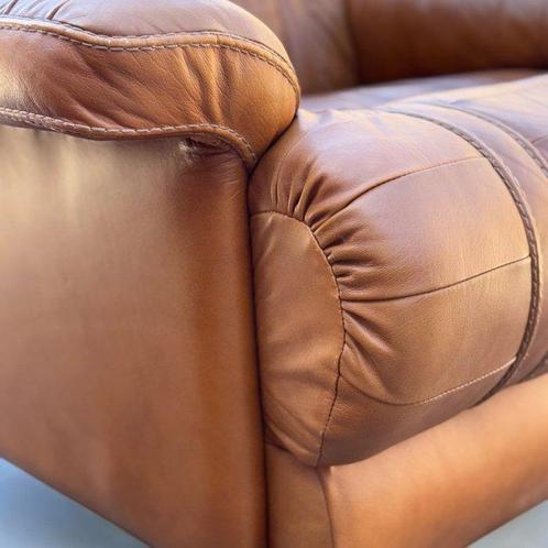 Canapé - Cuir - Canapé vintage en cuir véritable – Ensemble, Antiek en Kunst, Kunst | Designobjecten