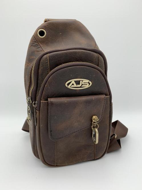 Bodytas  bruin leren crossbody bag 100% leer, Auto-onderdelen, Overige Auto-onderdelen, Nieuw, Ophalen of Verzenden