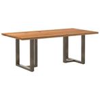 vidaXL Eettafel rechthoekig 200x100x74 cm massief eikenhout, Huis en Inrichting, Tafels | Eettafels, Verzenden, Nieuw