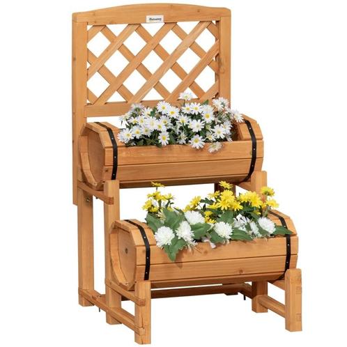 TRUUSK Verhoogd Bed In Rustiek Design, Plantenbak, Incl. Tra, Tuin en Terras, Bloembakken en Plantenbakken, Verzenden