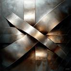 John Joseb Art schilderij industrieel, abstract, metaal, Verzenden, Nieuw, Schilderij, 50 tot 75 cm