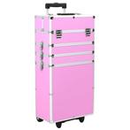 vidaXL Make-up trolley aluminium roze, Handtassen en Accessoires, Verzenden, Nieuw