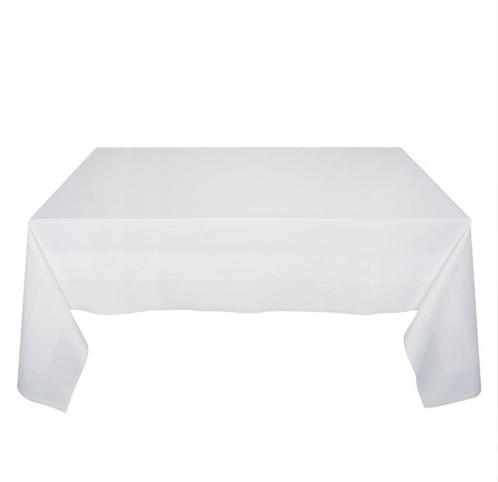 Tafelkleed Wit 140x145cm Met Ingeweven Satijnband - Treb Cla, Maison & Meubles, Cuisine | Linge de cuisine, Envoi