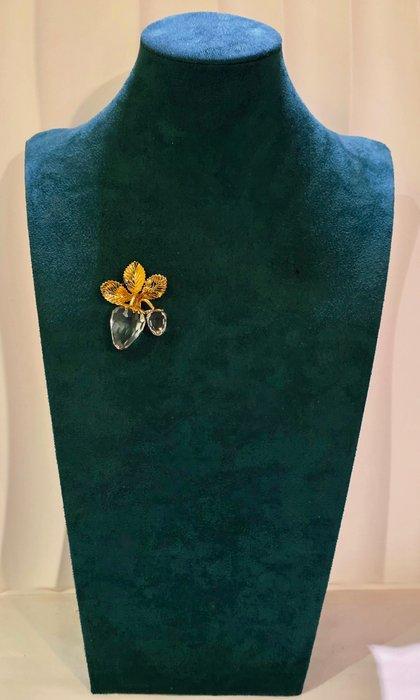 Swarovski - Verguld - Broche - Zonder reserveprijs, Antiquités & Art, Curiosités & Brocante