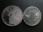 Nederland. 50 Gulden 1984 en 1987, 2 different silver coins