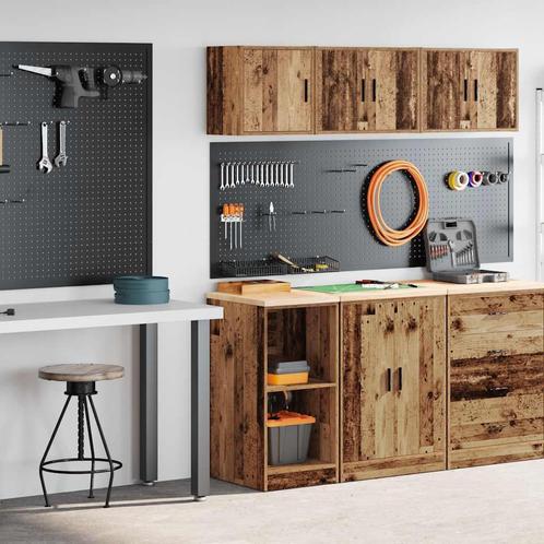 vidaXL Garagekasten 2 st bewerkt hout oud hout, Zakelijke goederen, Kantoor en Winkelinrichting | Magazijn, Stelling en Opslag
