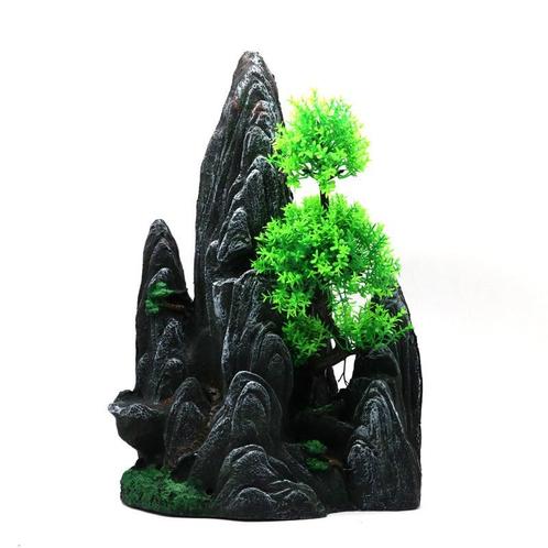 Steile rotsen met bonsai boom OS-243 - aquarium decoratie, Dieren en Toebehoren, Vissen | Aquaria en Toebehoren, Sierelement, Nieuw