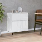 vidaXL Buffet Blanc brillant 60x35x70 cm Bois, Maison & Meubles, Verzenden, Neuf