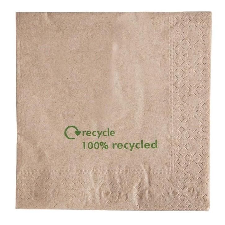Gerecyclede servetten van kraftpapier | 2000 stuks | 2, Zakelijke goederen, Horeca | Keukenapparatuur, Nieuw in verpakking, Verzenden