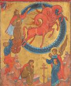 Icoon - Vurige hemelvaart van de profeet Elia - Hout - Met