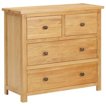 vidaXL Commode 80x35x75 cm Bois de chêne massif beschikbaar voor biedingen