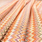 Gobelin stoffering – Multikleur Chevron – Zickzaggol Oranje, Antiek en Kunst