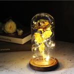 Kunst Roos in Glazen Stolp met Verlichting - Zijden Rozen, Huis en Inrichting, Woonaccessoires | Kunstplanten en Kunstbloemen