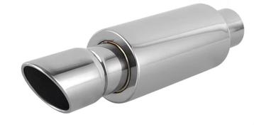 Gepolijst Rvs cherry bomb 2,5 inch Met 3 inch tip beschikbaar voor biedingen