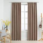 vidaXL Gordijnen verduisterend met haken 2 st 140x245 cm, Huis en Inrichting, Verzenden, Nieuw