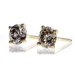 Zonder minimumprijs - Oorbellen - 14 karaat Witgoud -, Nieuw