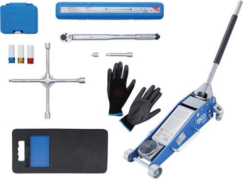 Wielwisselserviceset met garagekrik 2,5 ton 10-dlg, Autos : Divers, Outils de voiture, Envoi