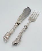 Serveerset voor vis - .830 zilver - Fish servers met, Antiek en Kunst