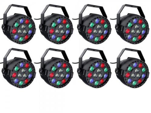 Ibiza Light 8x 12W RGBW LED PAR Spots 3-in-1 Wash Effect DMX, Muziek en Instrumenten, Licht en Laser