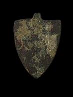 Middeleeuws Brons Hanger - Héraldique leeuw azur, Antiek en Kunst