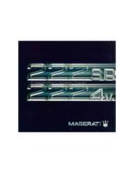 1992 MASERATI 222 SR - 222 4V BROCHURE ENGELS SPAANS, Boeken, Ophalen of Verzenden, Nieuw