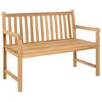 vidaXL Tuinbank 114 cm massief teakhout, Tuin en Terras, Verzenden, Nieuw