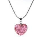Fako Bijoux® - Ketting - Disco Dots - Hart - Roze, Verzenden, Nieuw